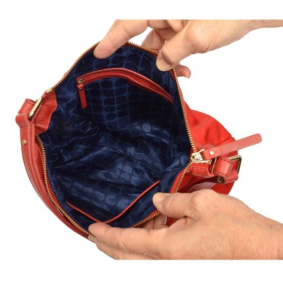 Kate Spade Red Nylon/Leather Trim Shoulder Bag - Picture 6 of 14